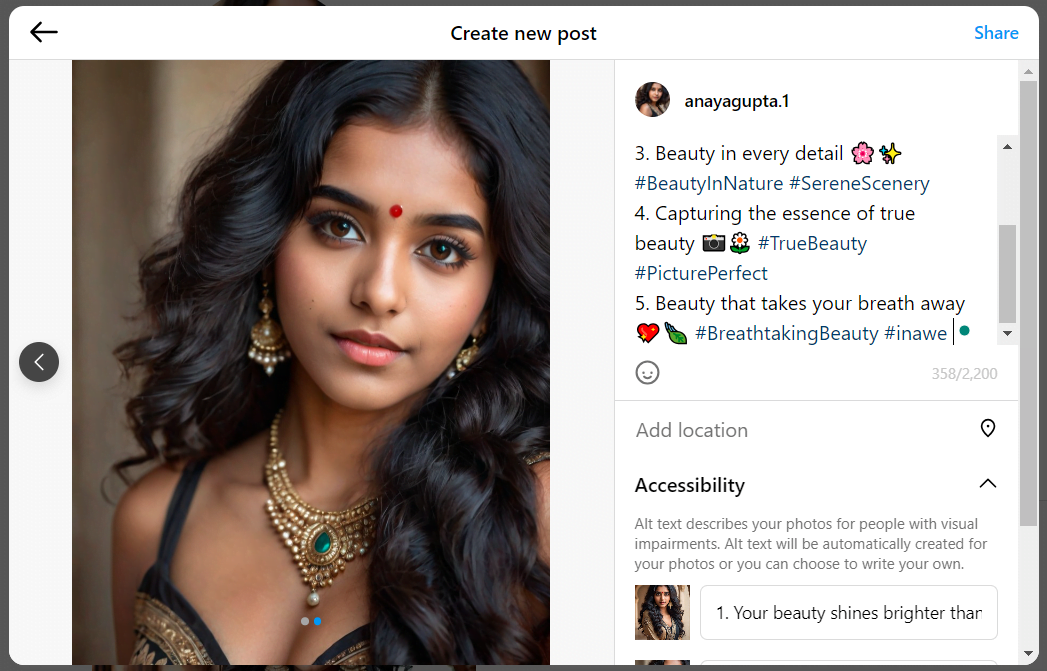 facebook ai caption generator