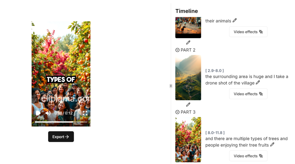 Cliplama AI automates your Reels and YouTube video 3 cliplama AI